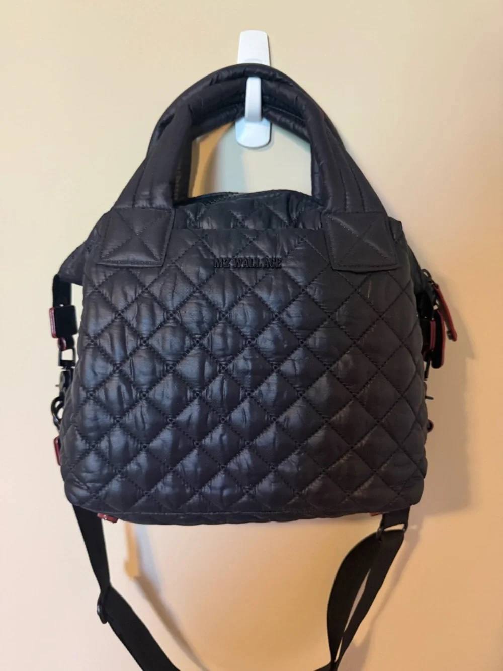 MZ Wallace Small Metro Tote Deluxe – Black Quilted Crossbody + Wallet – Like New - Picture 11 of 11